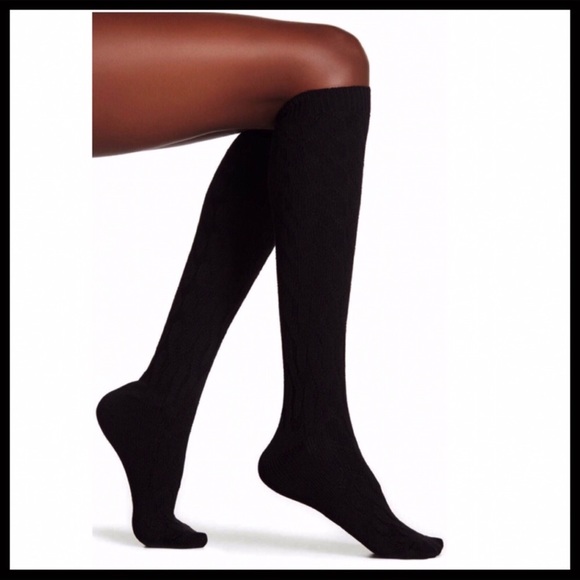 STEVE MADDEN 3 TALL BLACK BOOT SOCKS - Picture 5 of 8